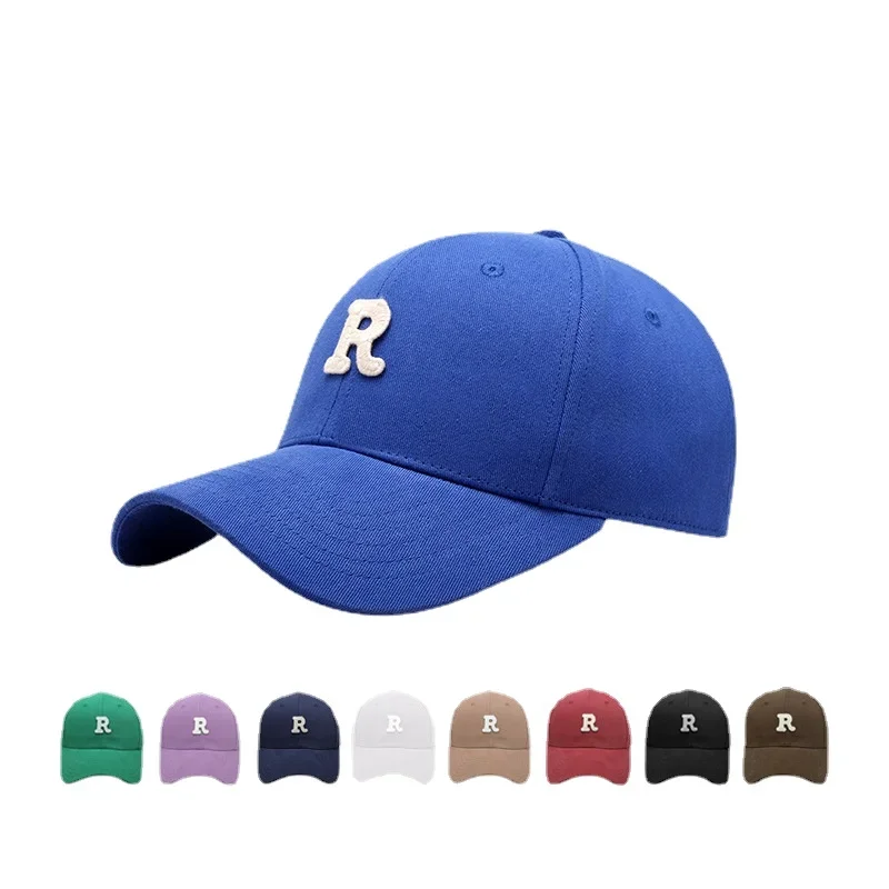 65-70cm 60-65cm R Letter Baseball Cap Men Women Cotton Large Size Hat for Big Head