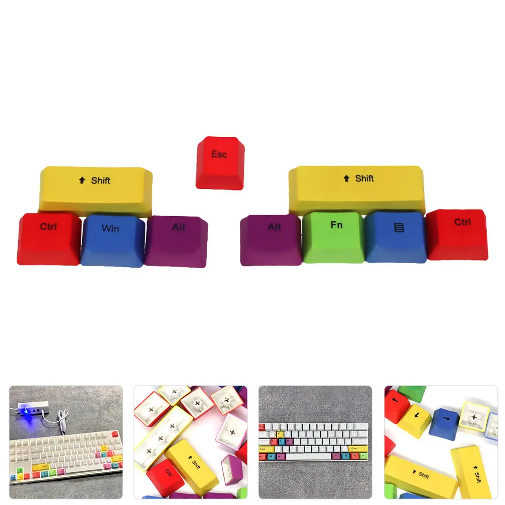 

1Set Colorful Keycap Set for Mechanical Keyboard High Quality Scratch Dust Resistant Wear Crack Proof Easy Install Remove Unisex