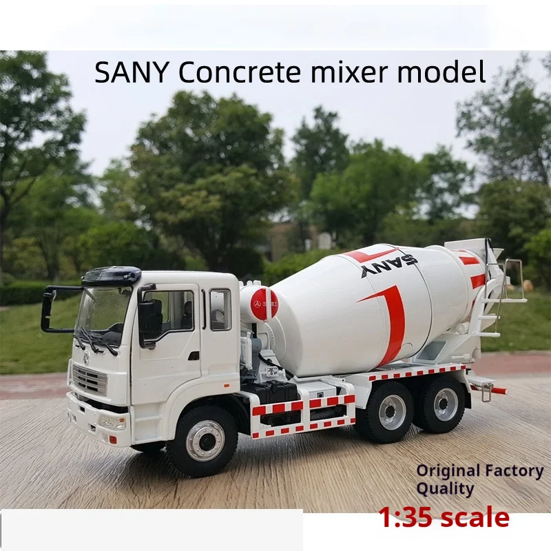 New Sany1:24 8*4 Mixing Alloy Model Of Concrete Mixing Truck And Cement Tank Car Die Casting Alloy Model Toy Collect Car Models