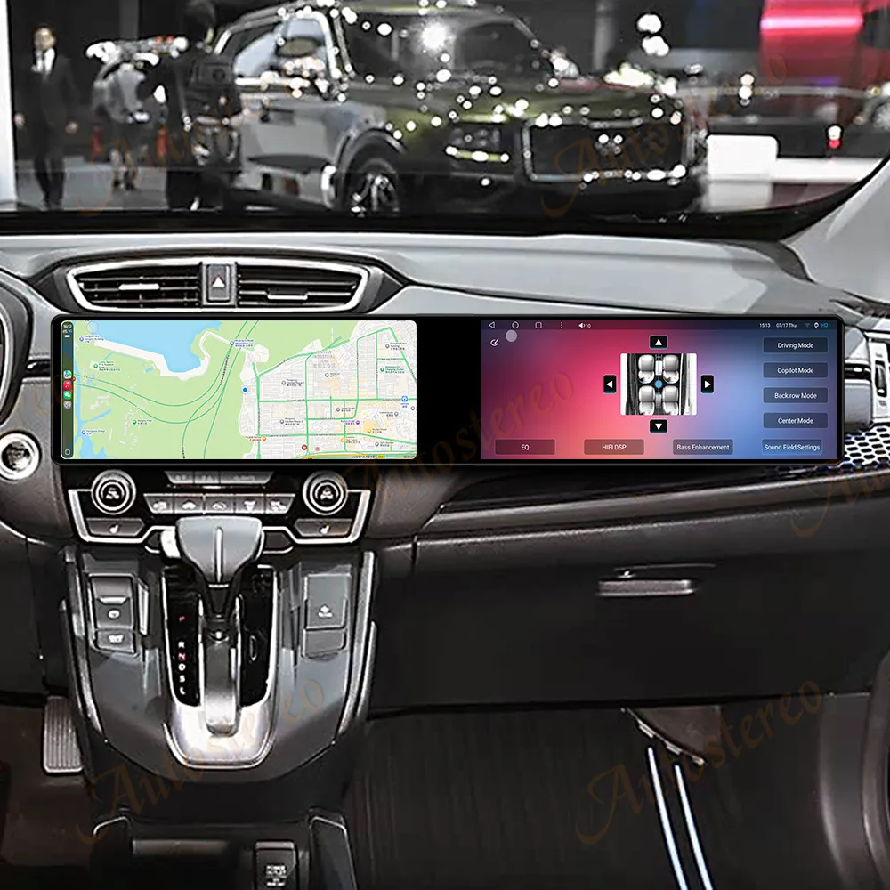 

Автомобильный GPS-навигатор с двойным экраном 12,3 дюйма Carplay Android 14 для Honda CR-V 2017-2021, головное устройство, мультимедийный плеер, автомобильное радио, авто-
