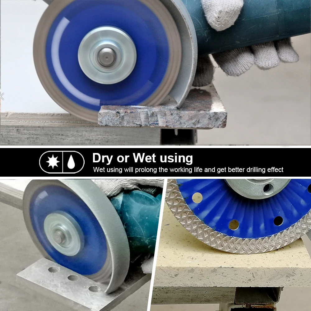 SHDIATOOL Dia115mm เพชรร้อน Pressed แผ่นตัด 1/2/3/5 ชิ้นแคบ Turbo Saw Blade กระเบื้องเซรามิคหินอ่อนหินแกรนิตเครื่องตัดแผ่น