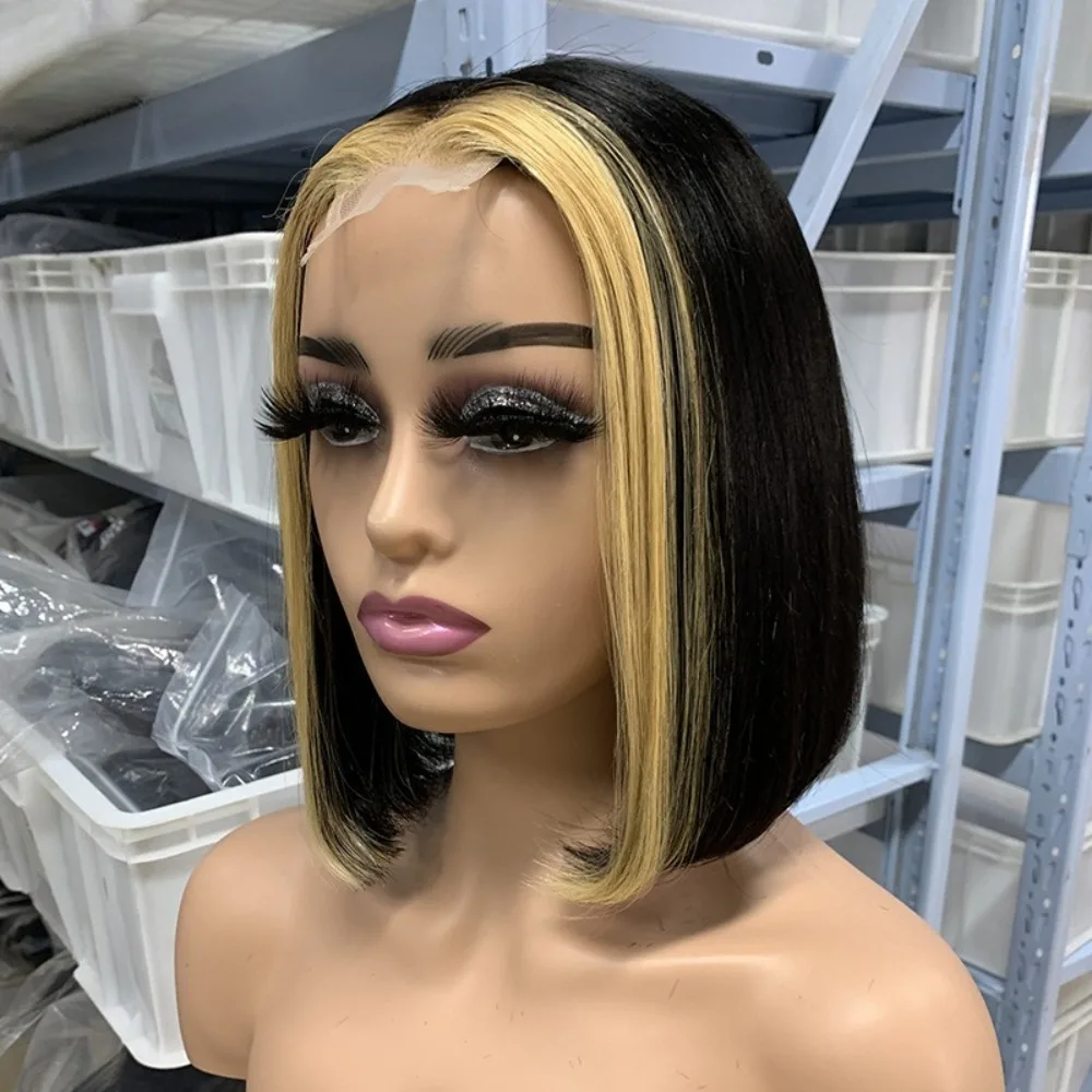 Hochwertige 12A 2*6 Kim Closure Bob Perücken, Schauspielerkopfbedeckung, brasilianisches Echthaar Remy, 8-12 Zoll, 180% Dichte, natürliche Farbe – Detail 12