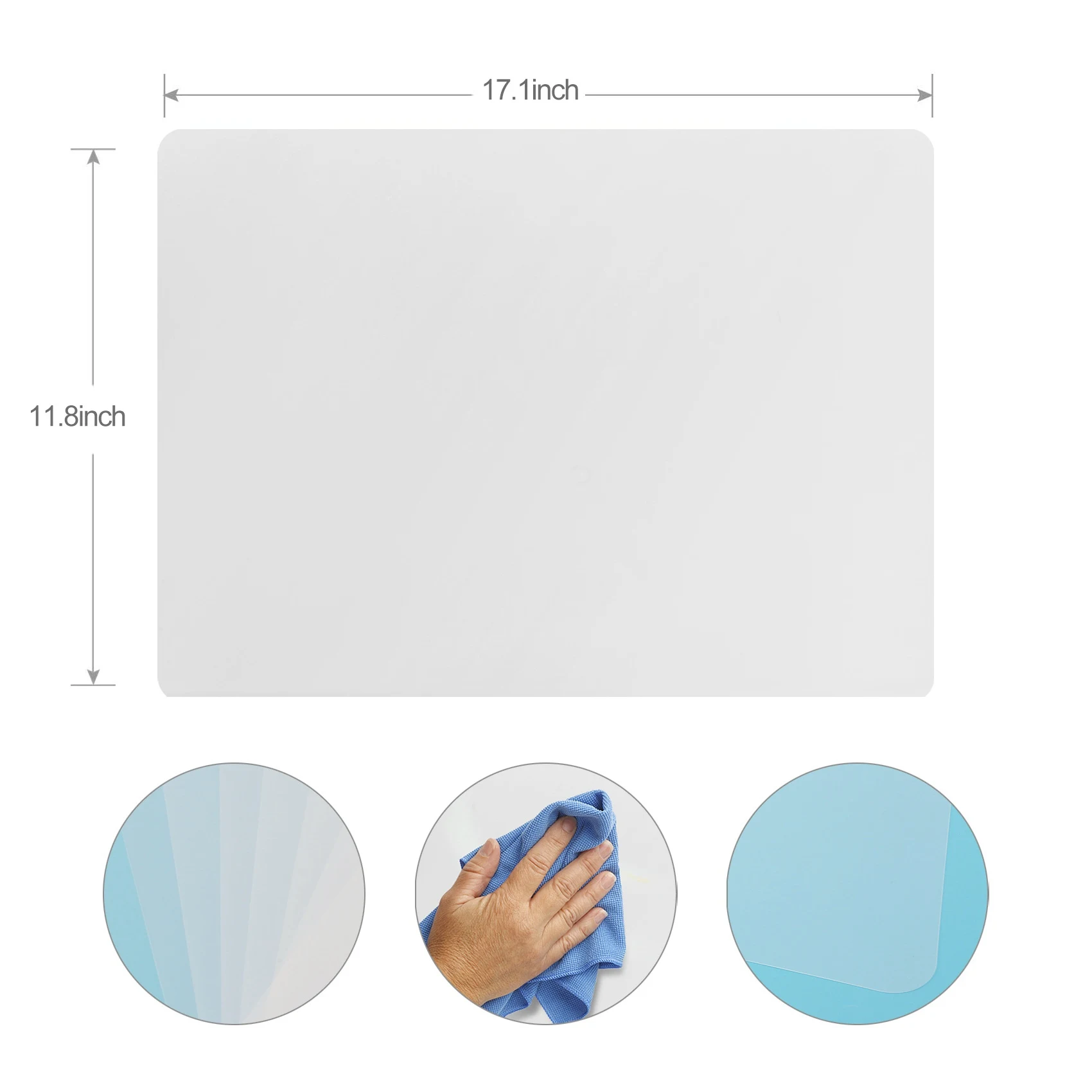 Mantel Individual transparente A88M, mantel lavable para mesa de mantel de cocina antideslizante resistente al calor (8 piezas)