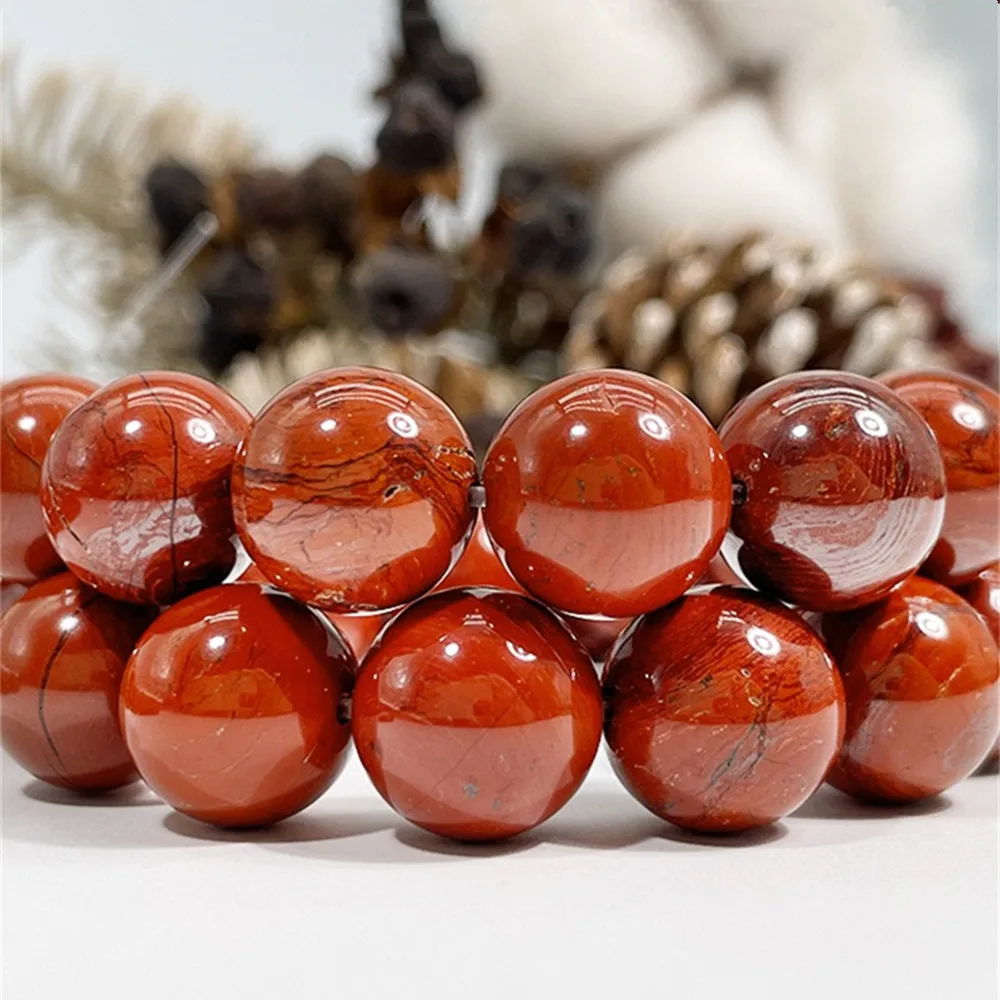 

Natural Stone Redstone Jades Loose Beads 4 6 8 10mm for Jewelry Making DIY Necklace Bracelet Women's Earrings Keychain