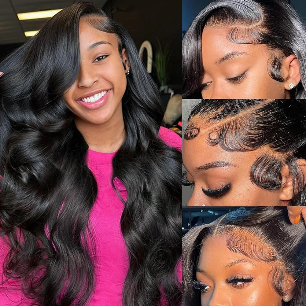 30 40 Inch Body Wave 13x4 Lace Front Wigs Human Hair 200% Density 13x6 HD Transparent Lace Frontal Wig For Women Human Hair Wigs