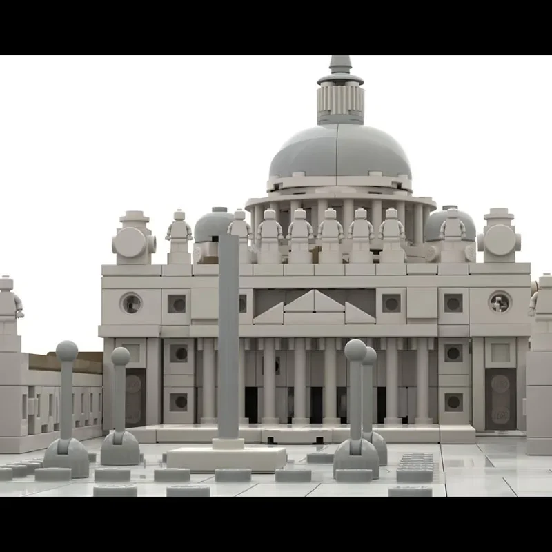 Moc Building Blocks Medieval Architecture St. Peter's Basilica Technology Modular Building Blocks Festival Gift Toy DIY Set