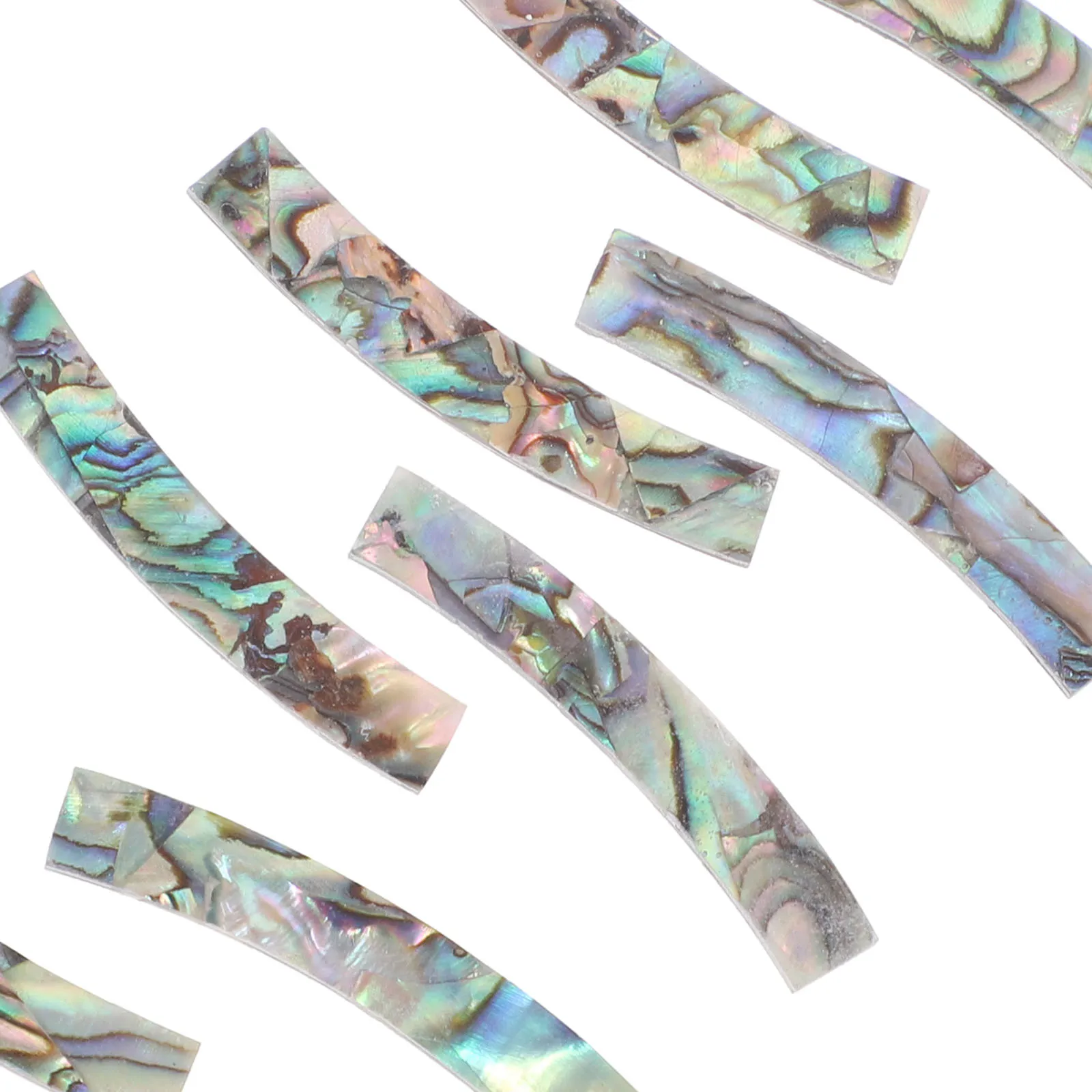

Paua Abalone Curved Strips Guitar Sound Hole Rosette Natural Shell Inlay Decals Easy Apply Remove Fits Acoustic Square Headb