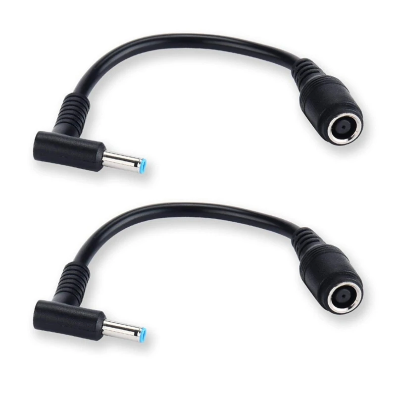 Y1UB Power Cord Charging Adapter Tip Converters Cable for Laptop 7.4x5.0mm Female to 4.5x3.0mm Male