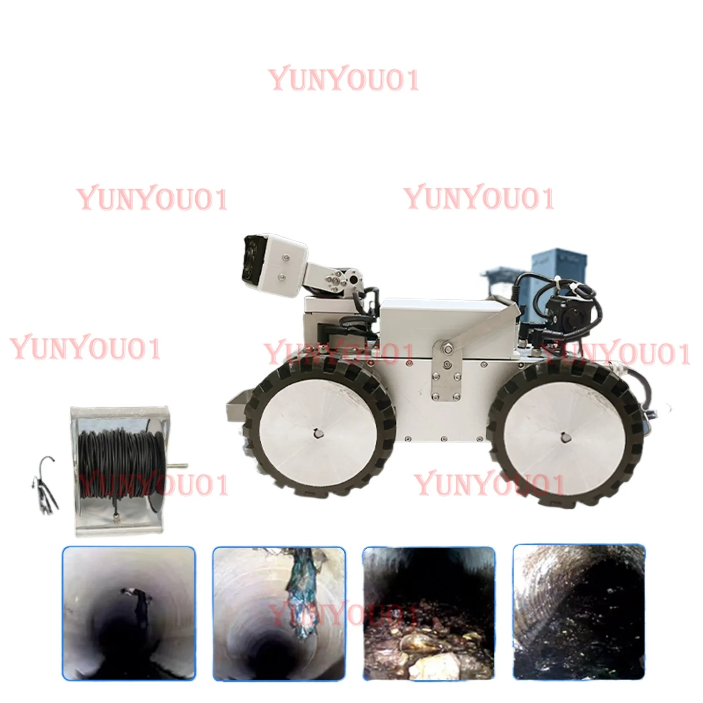 Pipeline Detection Robot Waterproof Inspection and Maintenance Municipal Sewage Pipe Camera Crawling