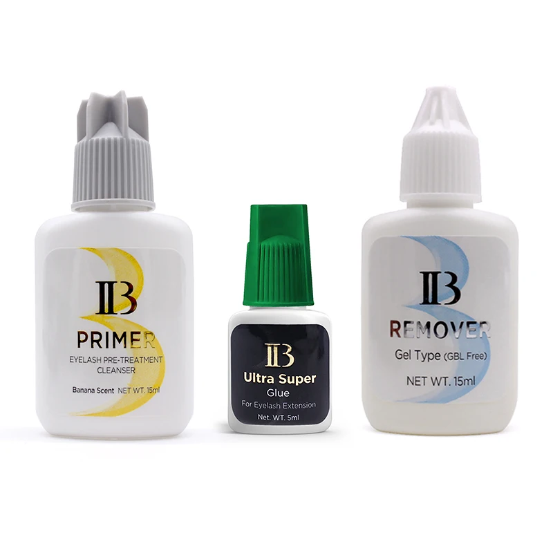 

3 Bottles IBeauty Ultra Super Plus Eyelash Extension Glue Green Cap 5ml Supplies Lash Adhesive Korea Primer Remover GBL Free