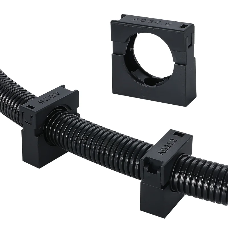 10 Buah Braket Pemasangan Selang Plastik Nilon Pipa Bergelombang Pipa Air Panduan Kabel Dudukan Aksesori Pengencang Pipa Bergelombang