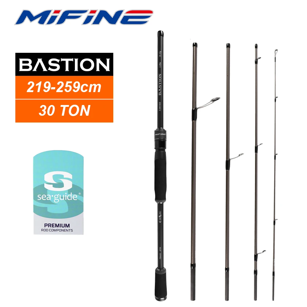 MIFINE BASTION Reise-Spinnrute 30T für Köder 3-12g/4-15g/5-25g/7-28g/8-35g/10-42g für Süßwasser Salzwasser Felsenangeln