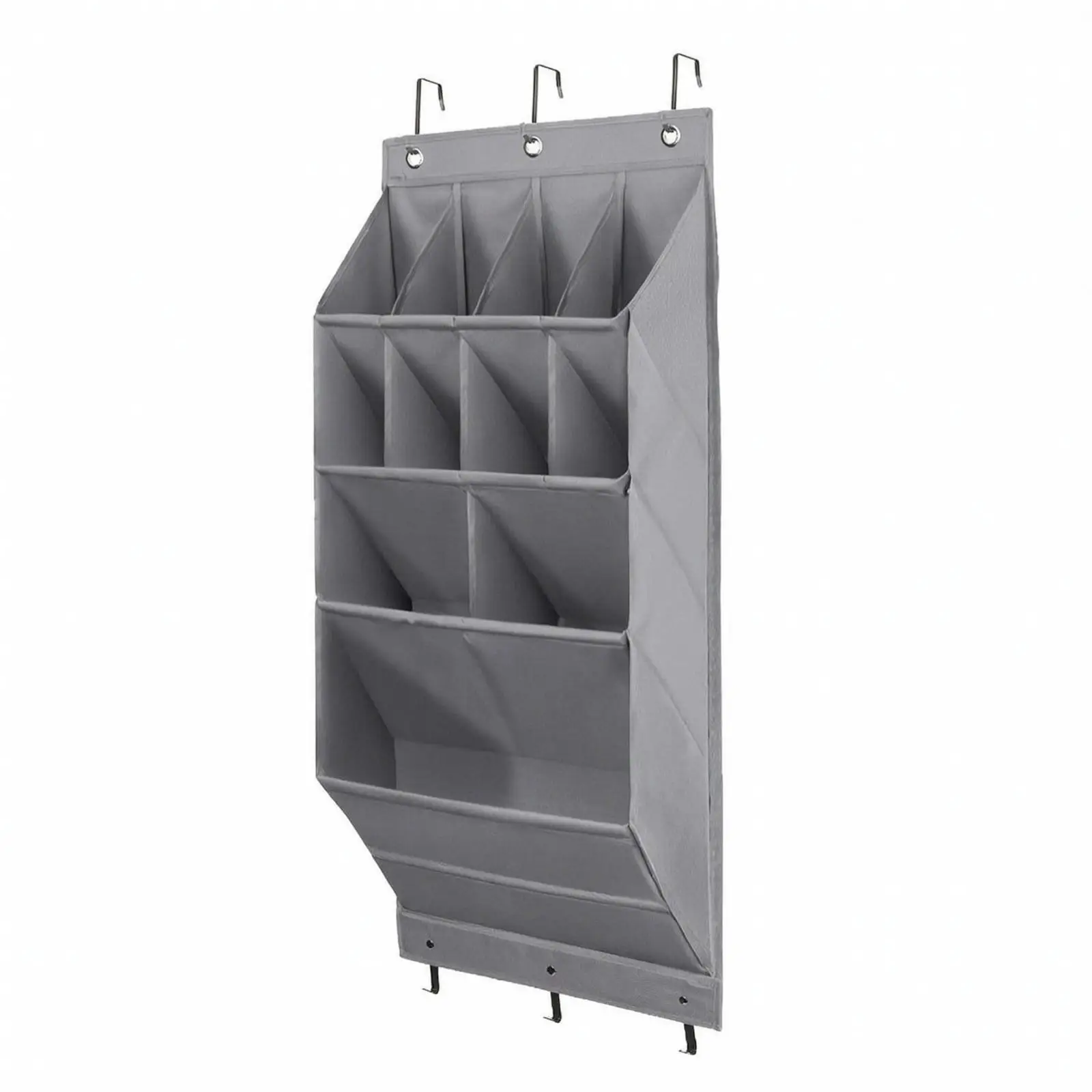 Gray 11 Pocket Wall Hanging Organizer for Wardrobe Closet Storage Durable Oxford Cloth Vertical Design