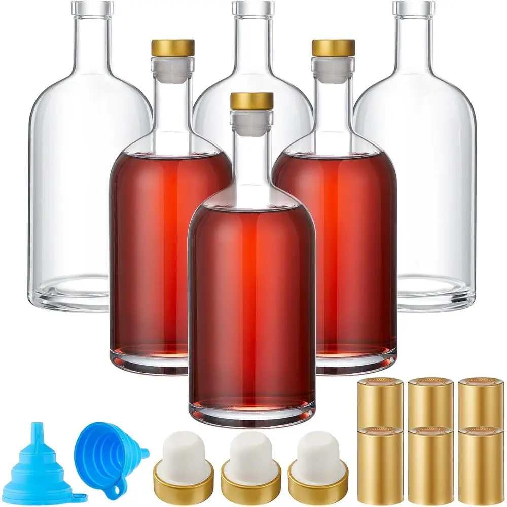 

1000ml Glass Bottles with Airtight Lids for Mead, Cider, Kombucha, Whiskey - Perfect Christmas Gifts