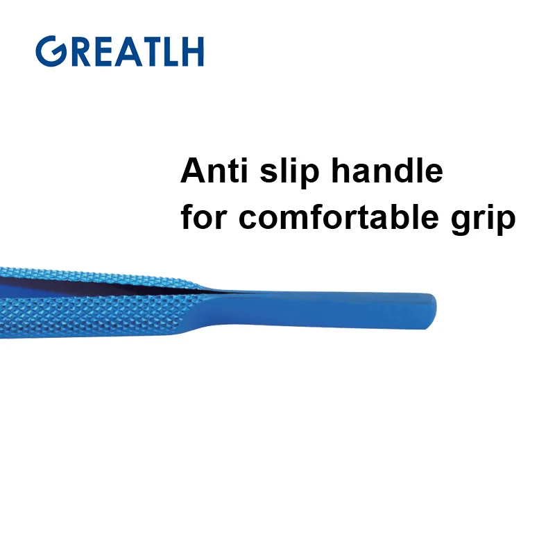 1pcs Eyelid Flat Handle Curved Tooth Forceps Titanium Alloy Ophthalmic Surgical Instrument