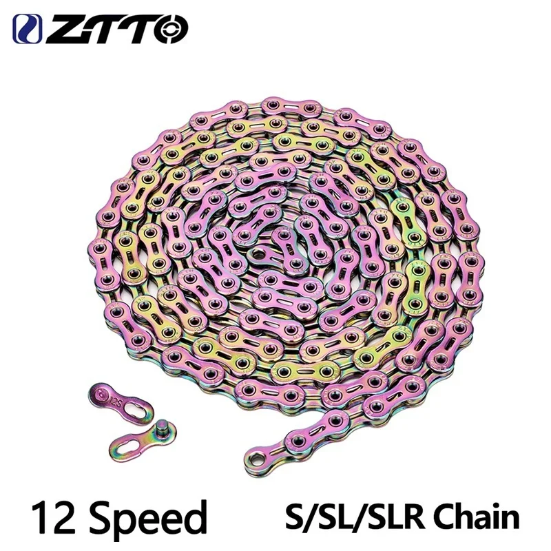 

ZTTO Rainbow 12 Speed Chain Power Lock High Quality 126 Links For K7 System Rainbow 12V Chain With Missing Link Magic Connecter