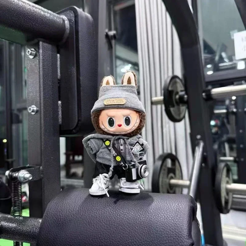 Doll Clothing Academy Cool Shadow Uniform Set 17cm Plush Doll Clothing Accessories Labubu I II Idol Doll Sitting Party