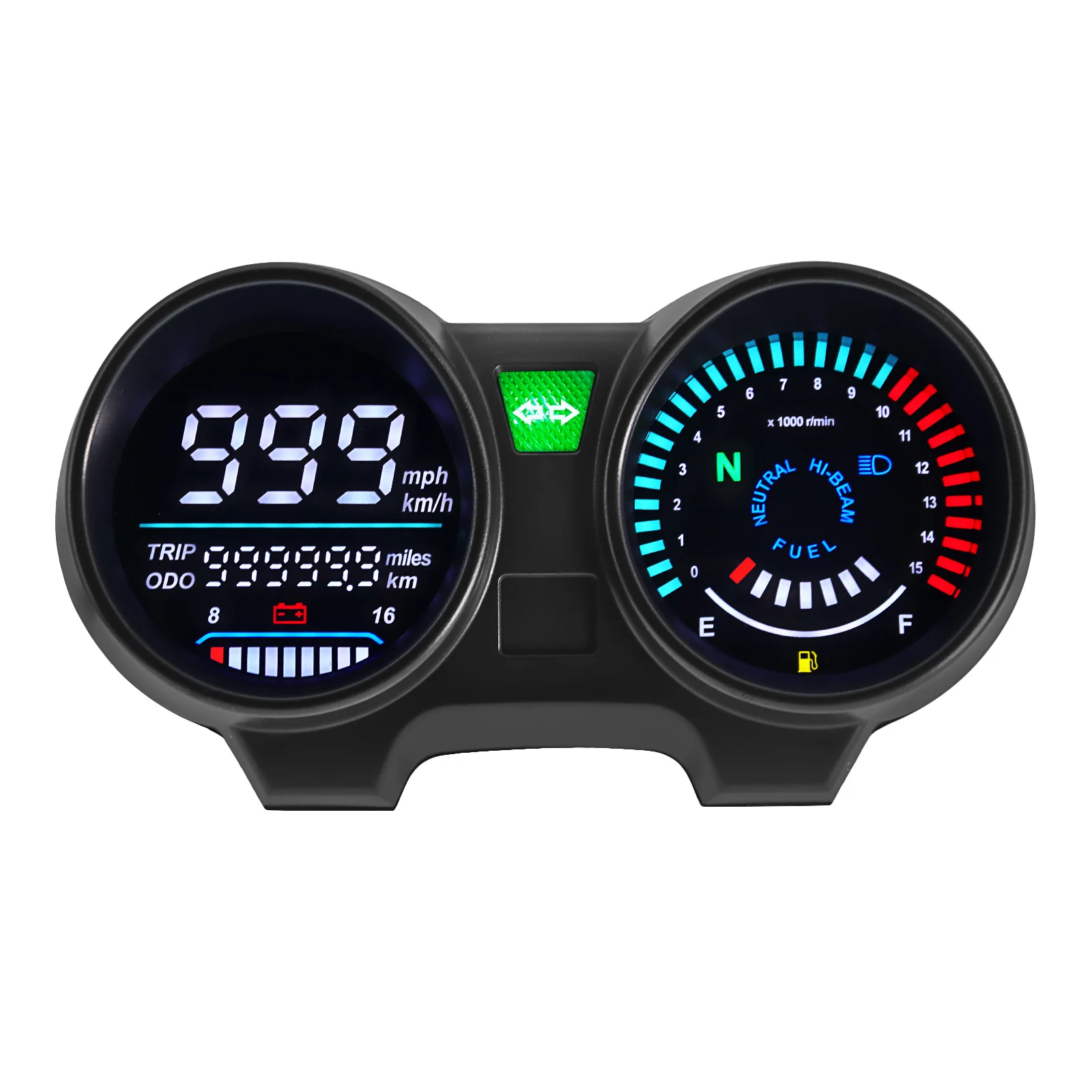 Cyfrowy prędkościomierz motocyklowy LED do CG125 Miernik obrotów Moto Dashboard Panel cyfrowy do TITAN 150 Honda CG150 Fan 150 — zdjęcie 6