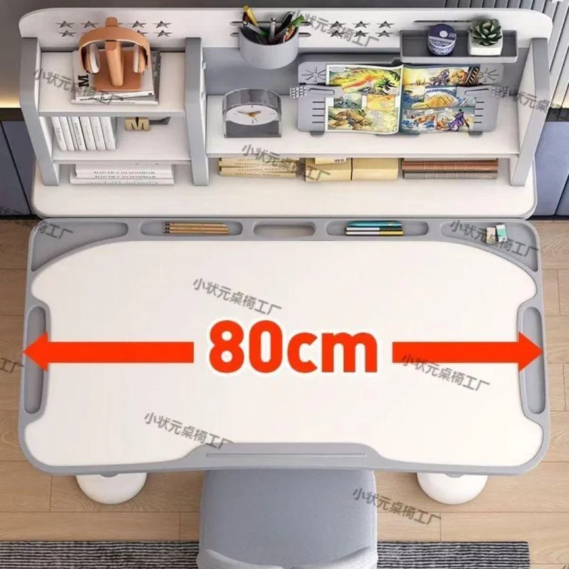 Household Student Desk and Chair Set Height Adjustable, Ergonomic Children Writing Study Table