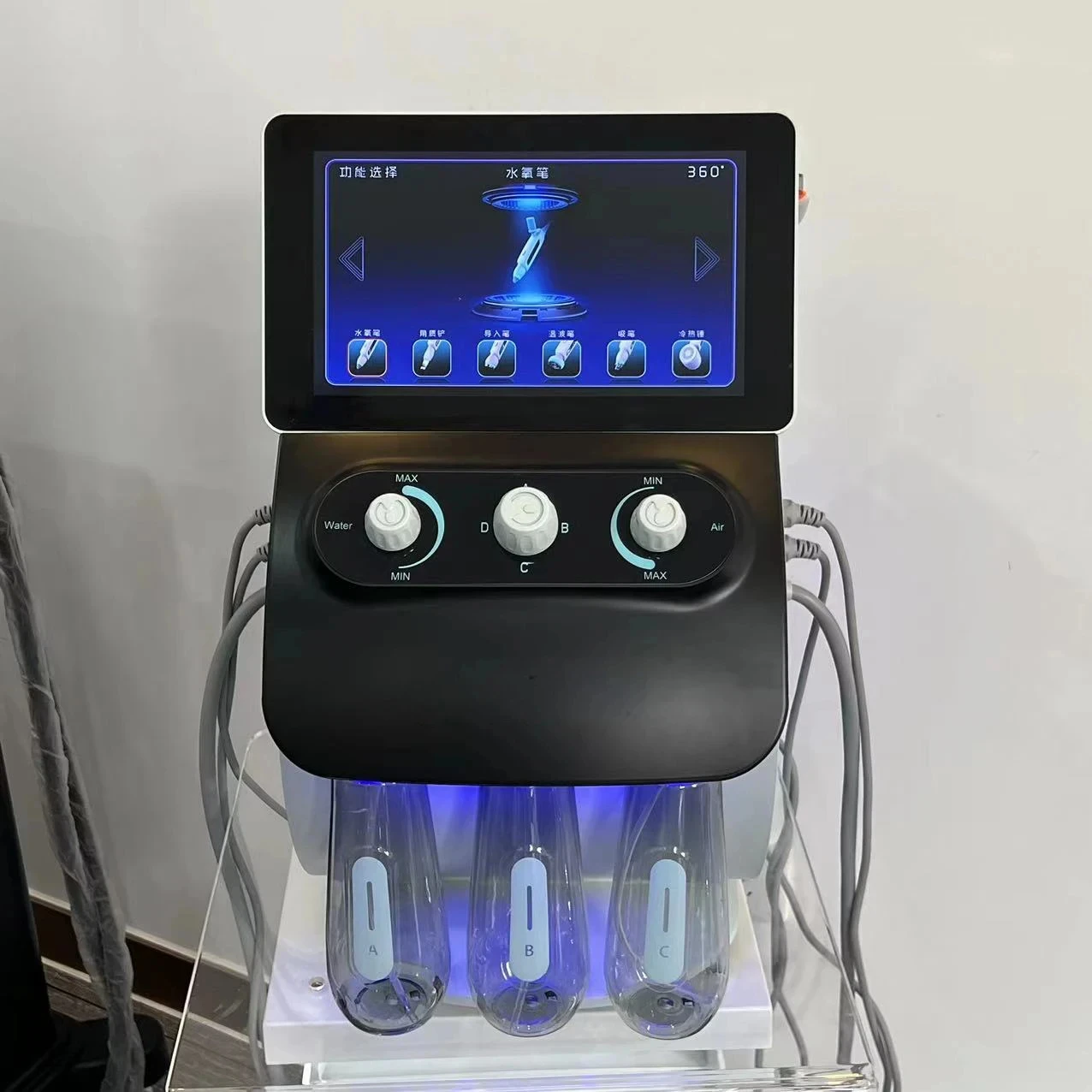 6 In 1 Hydradermabrasion Facial Machine Skin Care Hydra Face Cleaning Hydro Water Oxygen Jet Peel Machine Hydrifacial