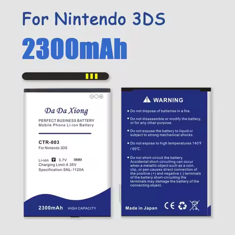 DaDaXiong 1pcs 3.7V 2300mAh CTR-003 Rechargeable Lithium Battery With Screwdriver For Nintendo 2DS XL 3DS CTR003 Game Console