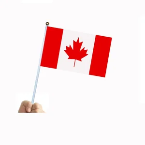 أعلام معلقة من البوليستر على الوجهين مع قميص بولو بلاستيكي ، 14x21 سم 32 دولة للعبة كرة القدم أعلى 10 عصا علم مبيعا - رقم 8