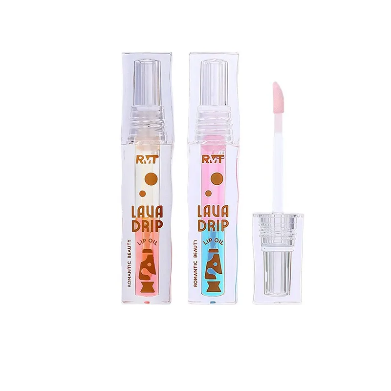 Transparent Lip Oil with 2 Color Tints Hydrating Moisturizing Nourishing Formula for Dry Lips Care Repair Lip Treatment Beauty