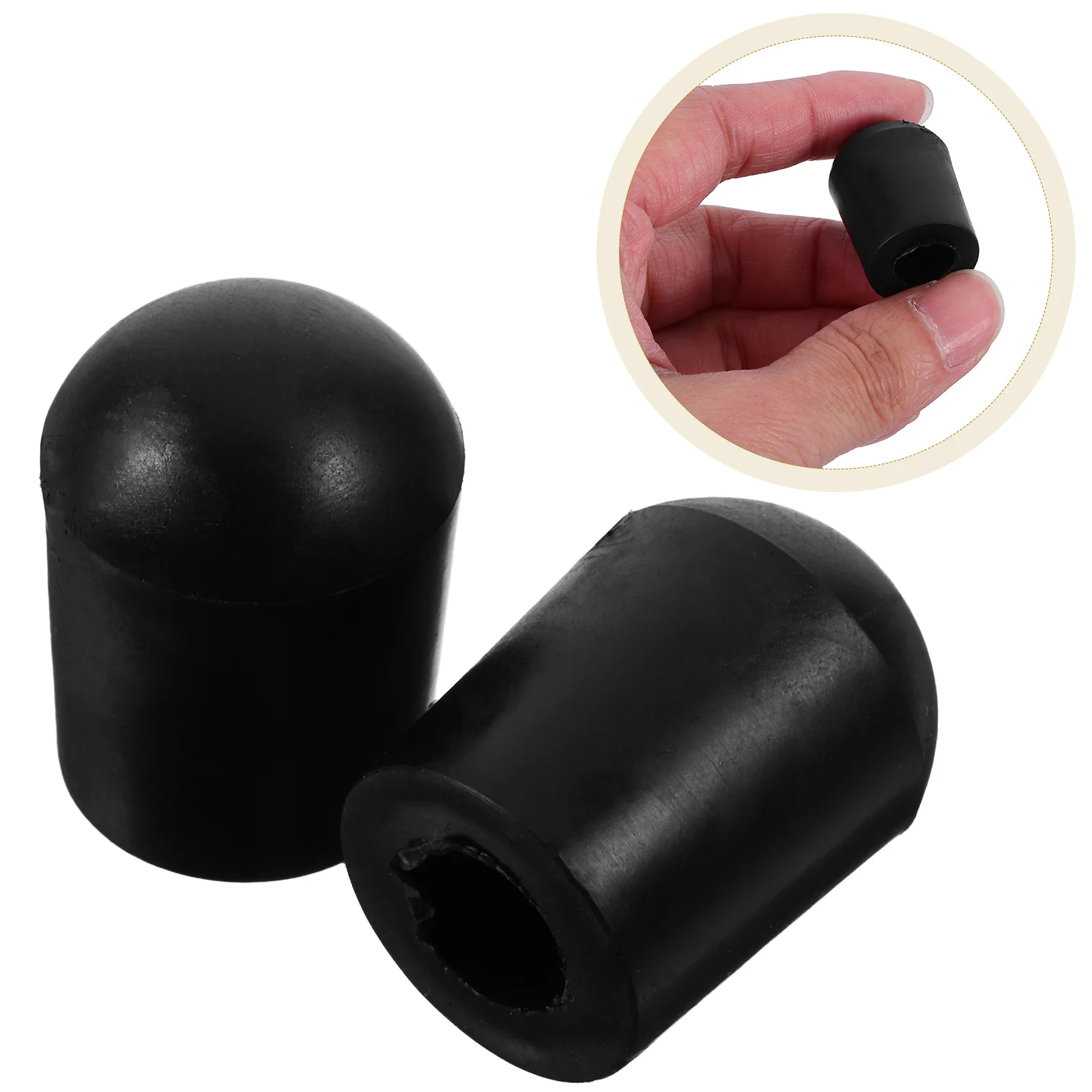 

2 Pcs Replacement Head Bass Tail Post Anti-slip Pad Rubber Double Endpin Protector Caps