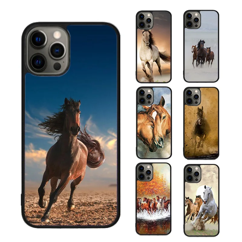 Galloping Horse Phone Case cover For iPhone SE2020 15 16 14 13 Pro Max Fundas 12 11 Pro Max 8 PLUS 7PLUS 6S 6 mini mobile