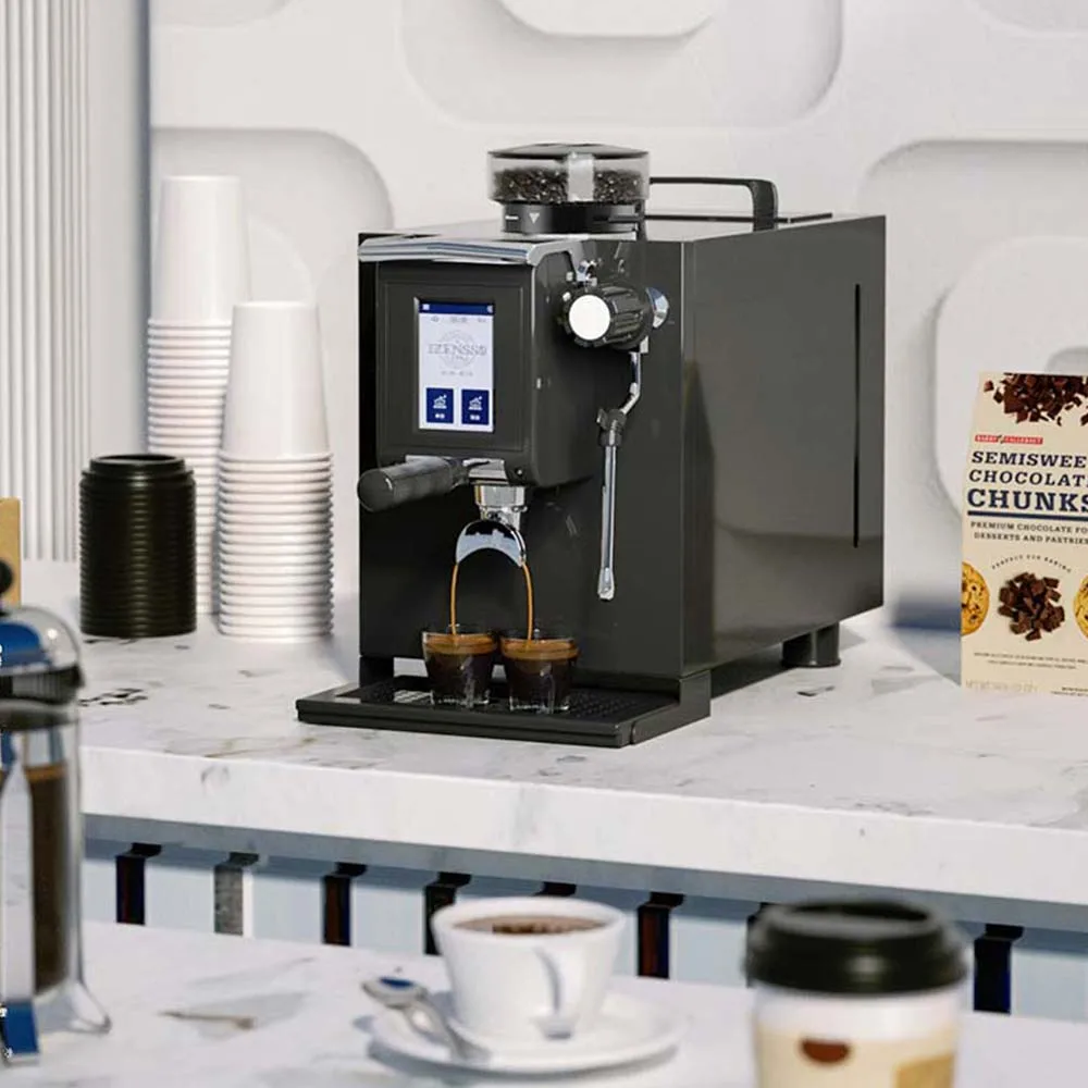 Commercial Espresso Coffee Maker Multifunctional Coffee Machine Semi Automatic Touch Display Coffee