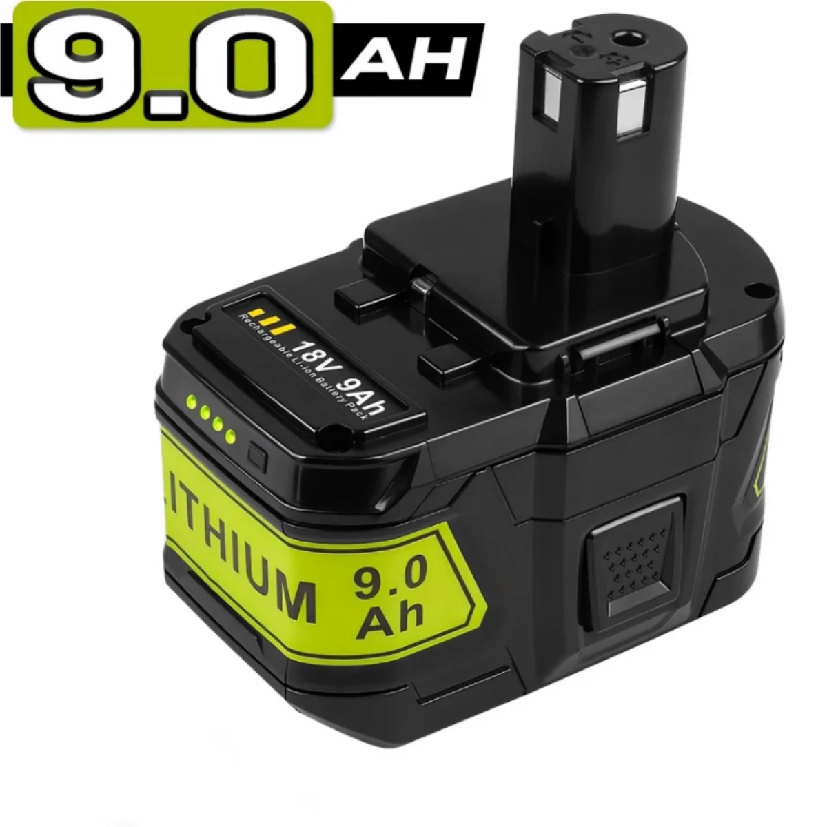 

1 упаковка, 9,0 Ач, 18 В, совместимая с аккумулятором Ryobi 18 В P108 P102 P103 P104 P105 P107 P109, сменная батарея Ryobi 18 В