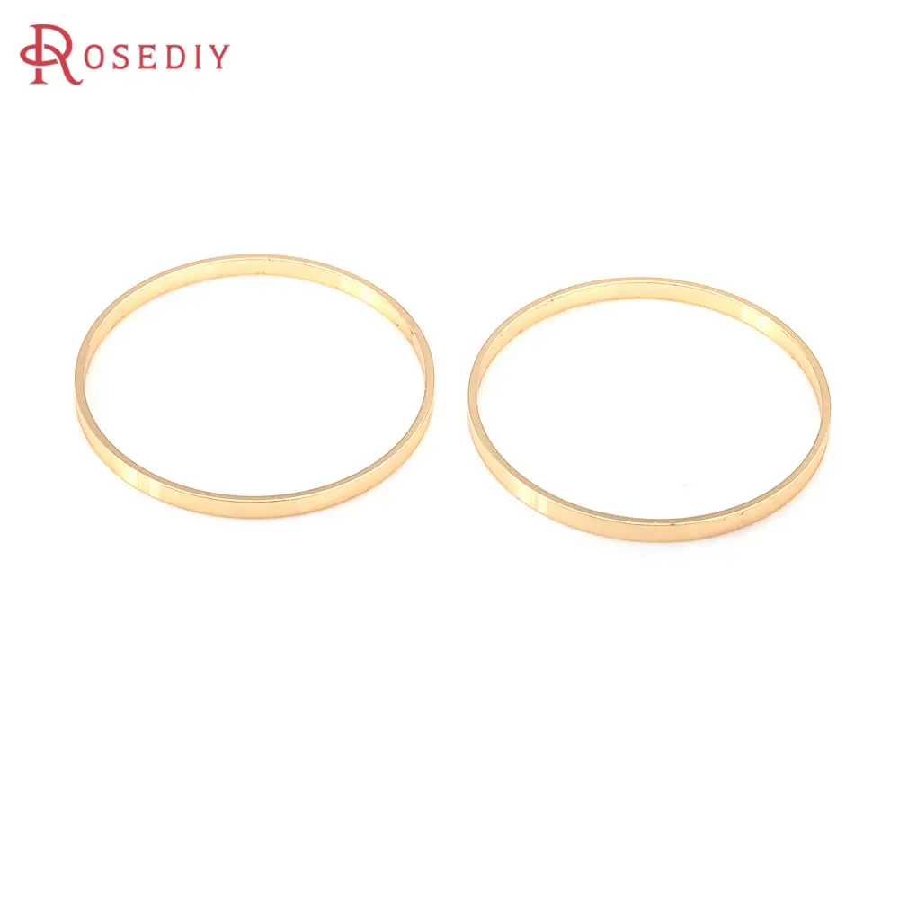 25MM 30MM 40MM 18K oro colore ottone anelli chiusi rotondi gioielli fai da te di alta qualità che fanno forniture orecchini accessori per le donne