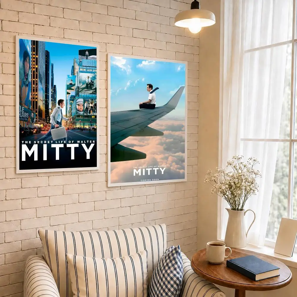 Movie Inspirational Adventure T-The Secret Life of Walter Mitty Poster PP Self-Adhesive Wall Decor for Bedroom,Living Room,Gift
