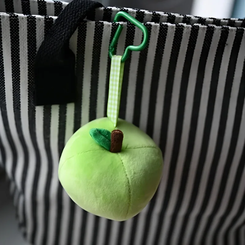 Soft Strawberry Plush Keychains Cute Red Apple Christmas Pendant Cartoon Fruit Doll Knapsack Decor Creative Gifts for Child