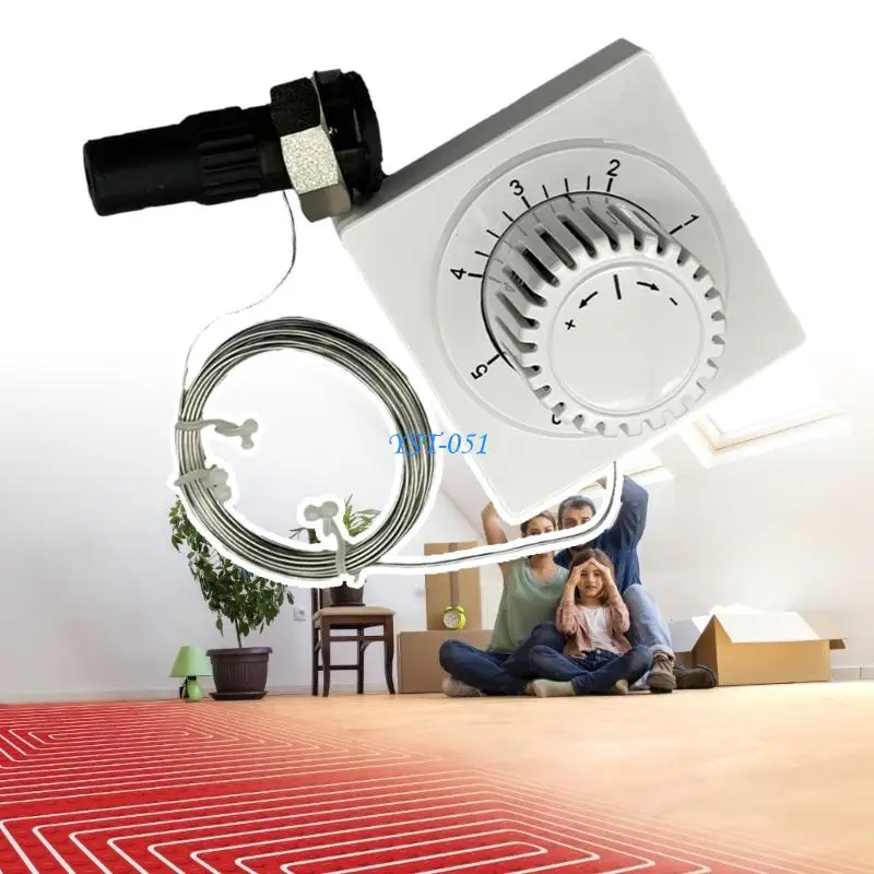 E15A Liquid Sensors Thermostat Head Easy Temperature Controls for Heating System Use