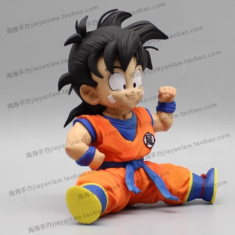 12.5cm Anime Dragon Ball Son Gohan Figure Childhood Gohan Action Figures Cheering Sitting Posture Statue Pvc Cute Model Kid Toy