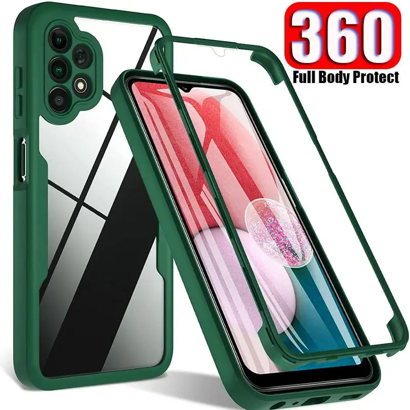 Luxury 360 Full Body Cover Case For Samsung Galaxy S24 S23 S22 S20 Ultra Plus A53 5G A12 A13 S21 FE A52 Silicone Bumper Case