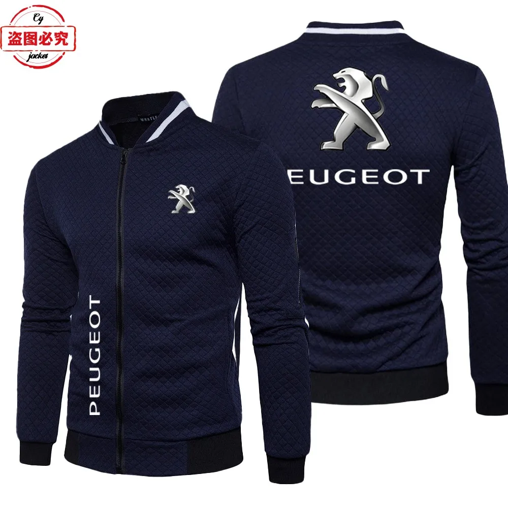 Peugeot car logo jacket loose long-sleeved men's top stand-up collar jacket peugeot work clothes group clothes