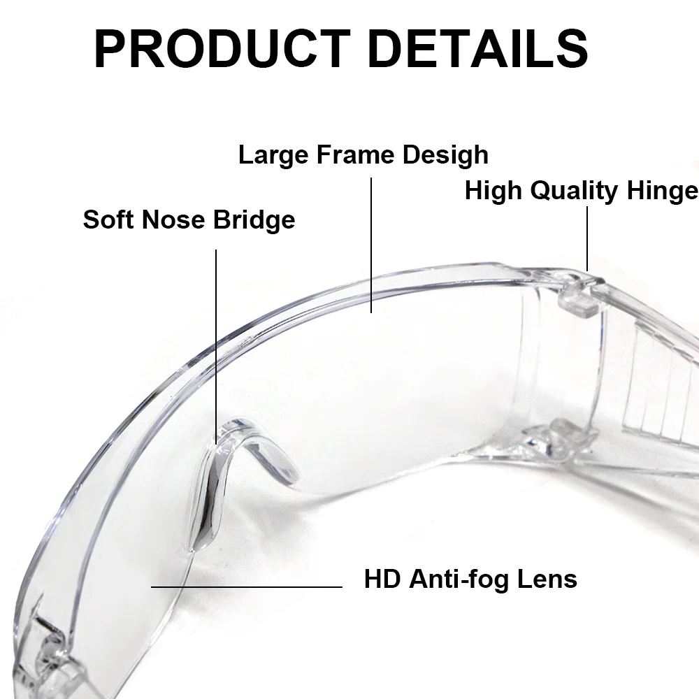 

Защитные очки с защитой от брызг, пылезащитные рабочие лабораторные очки, защита глаз, защита труда, защитные очки, прозрачные линзы