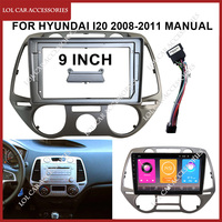 9 Inch For HYUNDAI I20 2008-2011 Manual CAR Radio Stereo Android GPS MP5 Player 2 Din Head Unit Fascias Panel Frame Dash Cover