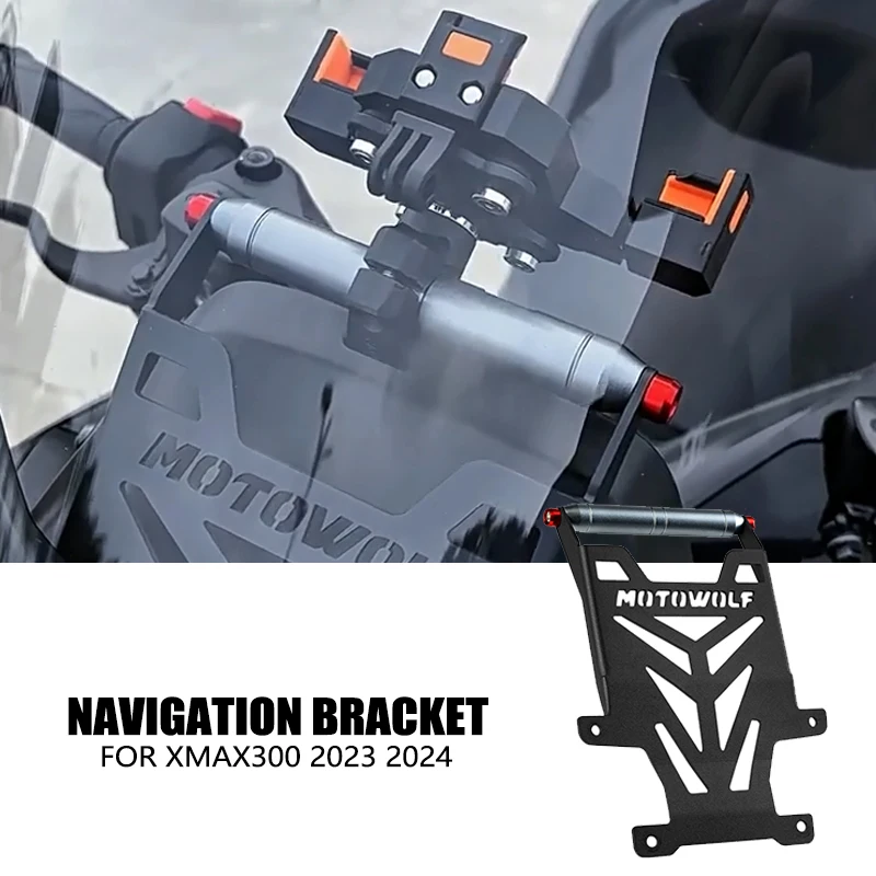 

2024 New GPS Phone Holder Stand Navigation Bracket For YAMAHA XMAX300 XMAX 300 XMAX-300 2023 Motorcycle Accessories