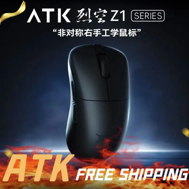 

ATK Z1 Wireless Gaming Mouse Ultimate Customized PAW3950Ultra 8k Polling Rate 2.4g 0.3ms 500mah 750IPS 42000DPI Laptop PC