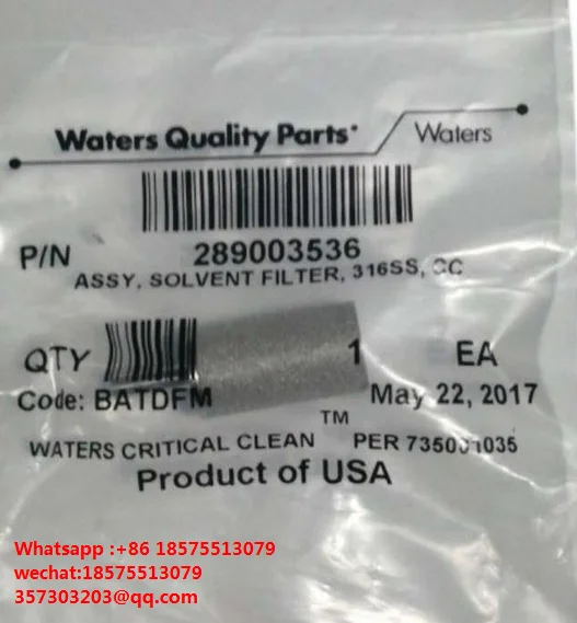 For Waters 289003536 UPLC Solvent Filter Head 316SS 1 Piece