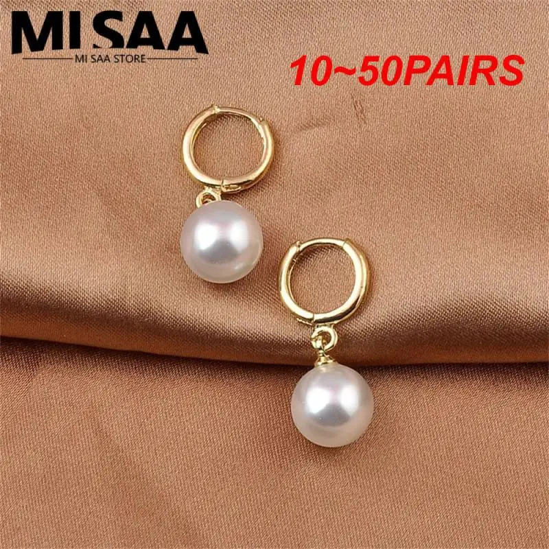 10~50PAIRS Pearl Ear-rings Exquisite High-end Silver Demand Geometry Essential Statement Jewelry Fashionable Jewelry