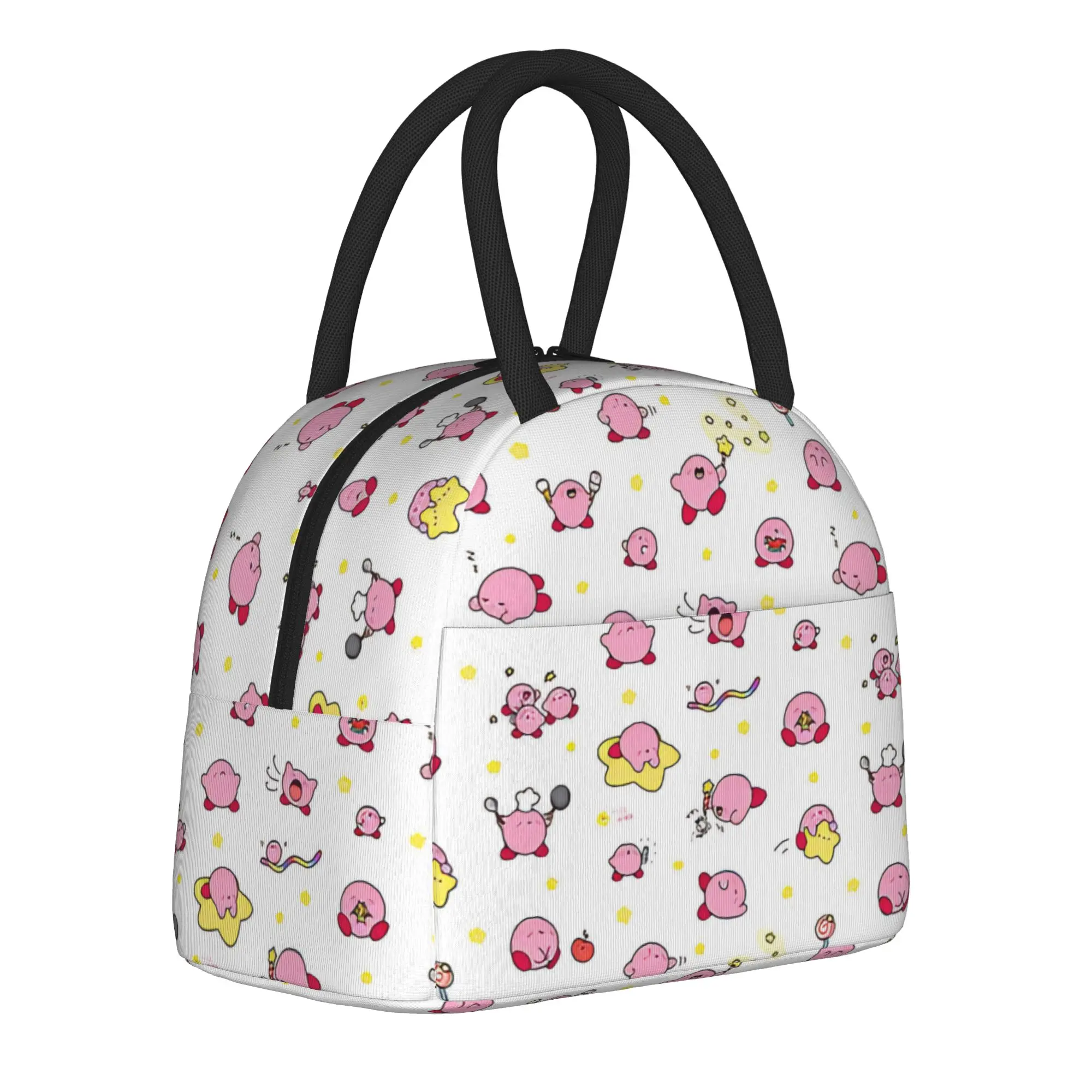 

Insulated Lunch Boxes pink kirbys funny game Product Lunch Container Multifunction Thermal Cooler Lunch Box For School