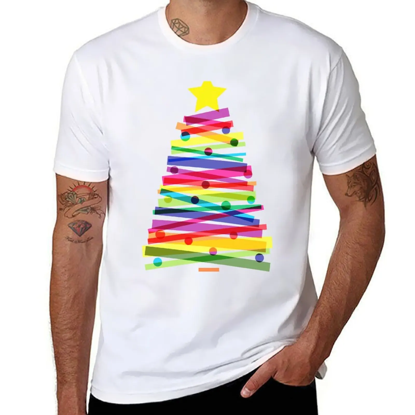 

Colorful Christmas Tree T-Shirt t shirt personalised printed t shirts for man t shirt for man T-Shirt