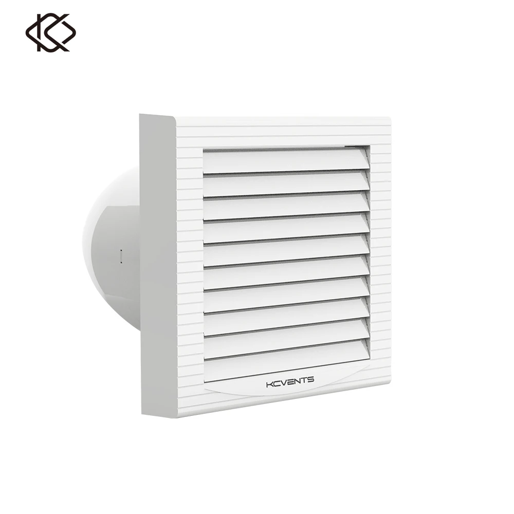KC Wall Mounted Shutter Exhaust Fan EC motor 4/6/8in Automatic Shutter Suitable for kitchen, Bathrooms, rooms, and Offices