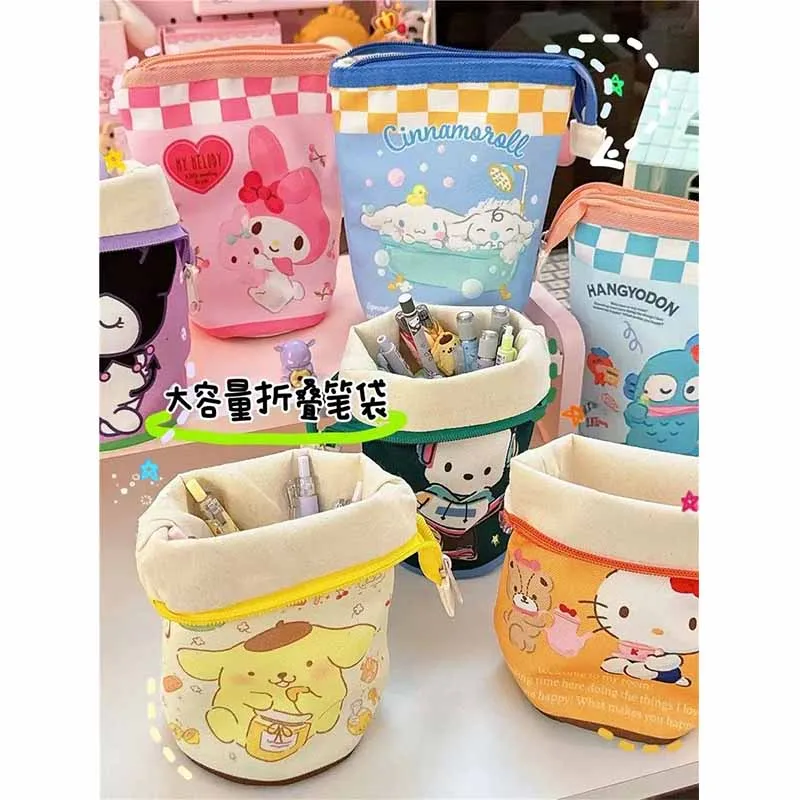 

Sanrio кавайный чехол для карандаша Cute Kuromi Hellokitty Hangyodon большой емкости Пенал аниме мультфильм канцелярские коробки студенческие подарки