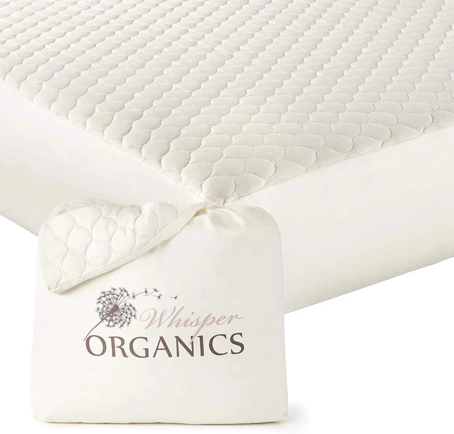 100% Organic Cotton Mattress Protector - Breathable Cooling Quilted Fitted Mattress Pad Cover, GOTS Certified-17