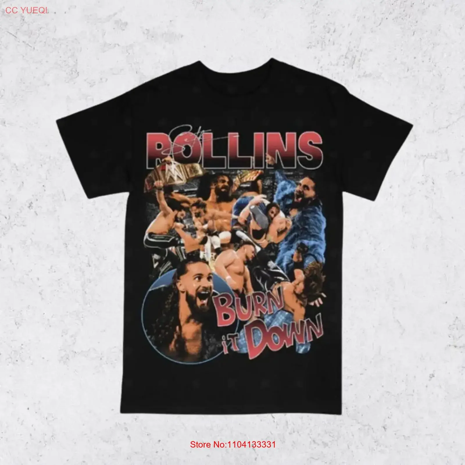 Vintage 90S Seth Rollins Wrestling T Shirt Homage Retro Classic vintage Washed Stylish Soft fashion Comfortable Versatile